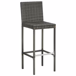 VidaXL 316669 outdoor chair Terrace Padded seat Polyester, Polyrattan, Steel Grey
