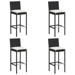 VidaXL 316670 outdoor chair Terrace Padded seat Polyester, Polyrattan, Steel Black, Cream