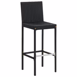VidaXL 316670 outdoor chair Terrace Padded seat Polyester, Polyrattan, Steel Black, Cream