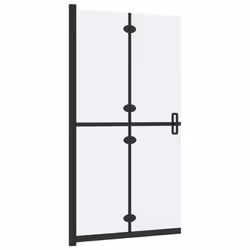 vidaXL Foldable Walk-in Shower Wall Frosted ESG Glass Bathroom Shower Cubicle