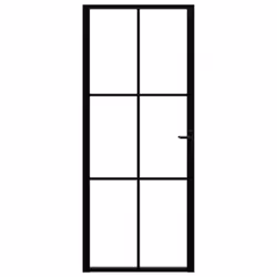 vidaXL Interior Door Barn Door Sliding Door ESG Glass and Aluminium Black