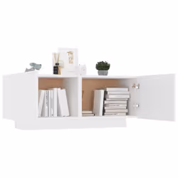 vidaXL Bedside Cabinet White Engineered Wood Nightstand Beside Table Unit