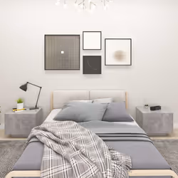 VidaXL 3082769 nightstand/bedside table Concrete colour