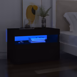 VidaXL 3082776 nightstand/bedside table Black