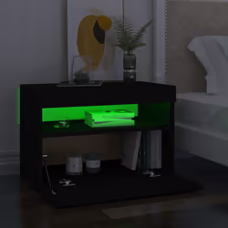 VidaXL 3082776 nightstand/bedside table Black