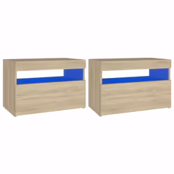 VidaXL 3082781, Oak, Wood, 600 mm, 350 mm, 400 mm, 2 pc(s)