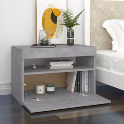 VidaXL 3082782 nightstand/bedside table Concrete colour - Additional view 6
