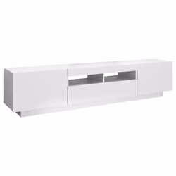 vidaXL TV Cabinet with LED Lights White Bedroom TV Stand Unit Hifi Cabinet - Additional view 6