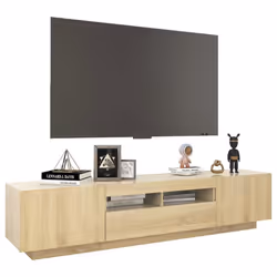 vidaXL TV Cabinet with LED Lights Sonoma Oak TV Stand Living Room Hifi Cabinet - Additional view 5