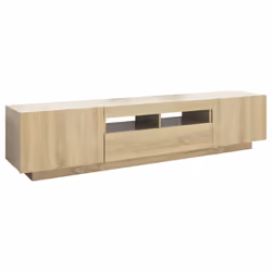 vidaXL TV Cabinet with LED Lights Sonoma Oak TV Stand Living Room Hifi Cabinet - Additional view 6