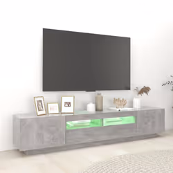 vidaXL TV Cabinet with LED Lights Concrete Grey Bedroom TV Stand Hifi Cabinet