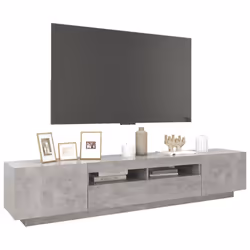 vidaXL TV Cabinet with LED Lights Concrete Grey Bedroom TV Stand Hifi Cabinet - Additional view 5