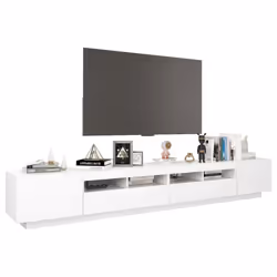 vidaXL TV Cabinet with LED Lights White Bedroom TV Stand Unit Hifi Cabinet - Additional view 5