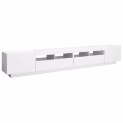 vidaXL TV Cabinet with LED Lights White Bedroom TV Stand Unit Hifi Cabinet - Additional view 6