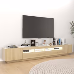vidaXL TV Cabinet with LED Lights Sonoma Oak TV Stand Living Room Hifi Cabinet - Additional view 2
