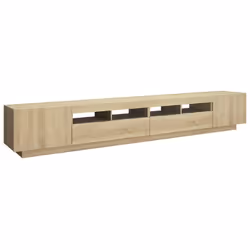 vidaXL TV Cabinet with LED Lights Sonoma Oak TV Stand Living Room Hifi Cabinet - Additional view 6