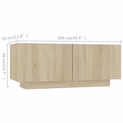 vidaXL TV Cabinet with LED Lights Sonoma Oak TV Stand Living Room Hifi Cabinet - Additional view 9