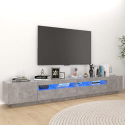 vidaXL TV Cabinet with LED Lights Concrete Grey TV Stand Unit Hifi Cabinet
