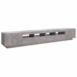 vidaXL TV Cabinet with LED Lights Concrete Grey TV Stand Unit Hifi Cabinet - Additional view 6