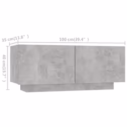 vidaXL TV Cabinet with LED Lights Concrete Grey TV Stand Unit Hifi Cabinet - Additional view 9