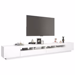 vidaXL TV Cabinet with LED Lights White Bedroom TV Stand Unit Hifi Cabinet - Additional view 5