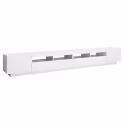 vidaXL TV Cabinet with LED Lights White Bedroom TV Stand Unit Hifi Cabinet - Additional view 6