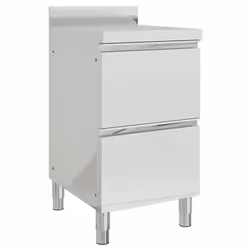 vidaXL 1/2X Commercial Kitchen Cabinet Stainless Steel Home with 2/3 Drawers - cabinet with 2 drawers, 1 pcs