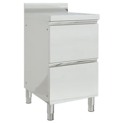 vidaXL 1/2X Commercial Kitchen Cabinet Stainless Steel Home with 2/3 Drawers - cabinet with 2 drawers, 1 pcs