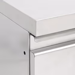 vidaXL 1/2X Commercial Kitchen Cabinet Stainless Steel Home with 2/3 Drawers - cabinet with 2 drawers, 1 pcs - Additional view 4