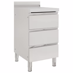 vidaXL 1/2X Commercial Kitchen Cabinet Stainless Steel Home with 2/3 Drawers - cabinet with 3 drawers, 1 pcs