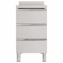 vidaXL 1/2X Commercial Kitchen Cabinet Stainless Steel Home with 2/3 Drawers - cabinet with 3 drawers, 1 pcs