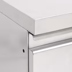 vidaXL 1/2X Commercial Kitchen Cabinet Stainless Steel Home with 2/3 Drawers - cabinet with 3 drawers, 1 pcs - Additional view 4