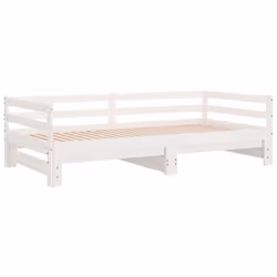 vidaXL Pull-out Day Bed without Mattress White 2x(90x200)cm