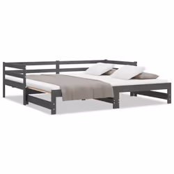 VidaXL 806952, Sofa bed, Grey, Pinewood, 2030 mm, 980 mm, 560 mm