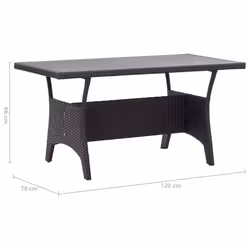 VidaXL 316585 outdoor table Black - Additional view 6