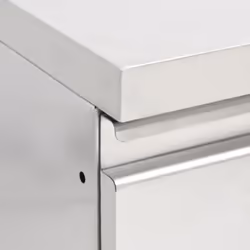 vidaXL 1/2X Commercial Kitchen Cabinet Stainless Steel Home with 2/3 Drawers - cabinet with 2 drawers, 2 pcs - Additional view 5