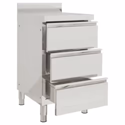 vidaXL 1/2X Commercial Kitchen Cabinet Stainless Steel Home with 2/3 Drawers - cabinet with 3 drawers, 2 pcs