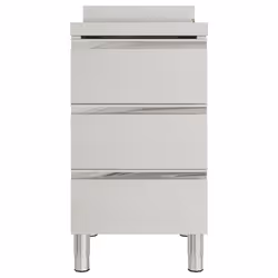 vidaXL 1/2X Commercial Kitchen Cabinet Stainless Steel Home with 2/3 Drawers - cabinet with 3 drawers, 2 pcs - Additional view 4