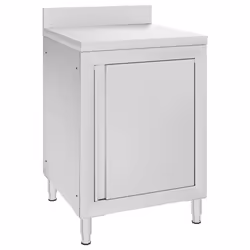 vidaXL 1/2X Commercial Kitchen Cabinet Stainless Steel Home with 2/3 Drawers - cabinet + cabinet with 3 drawers, 2 pcs - Additional view 4