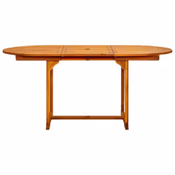 vidaXL Solid Acacia Wood Garden Dining Table Extendable Outdoor Patio Table - Additional view 5
