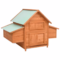 vidaXL Solid Firwood Chicken Coop Outdoor Hen House Small Animal Coop Hutch
