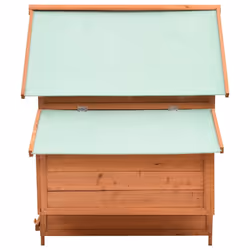 vidaXL Solid Firwood Chicken Coop Outdoor Hen House Small Animal Coop Hutch - Additional view 4