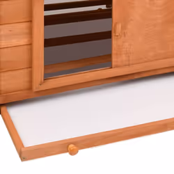 vidaXL Solid Firwood Chicken Coop Outdoor Hen House Small Animal Coop Hutch - Additional view 5