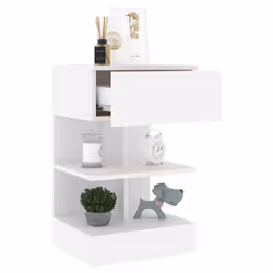 VidaXL 808648 nightstand/bedside table White - Additional view 4