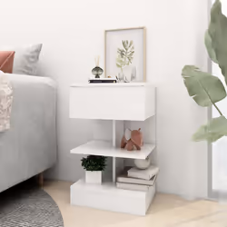 VidaXL 808649 nightstand/bedside table White - Additional view 3