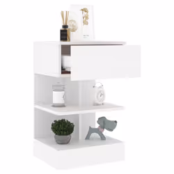 VidaXL 808649 nightstand/bedside table White - Additional view 4