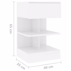VidaXL 808649 nightstand/bedside table White - Additional view 7