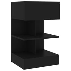 VidaXL 808650 nightstand/bedside table Black