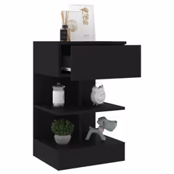 VidaXL 808650 nightstand/bedside table Black - Additional view 4