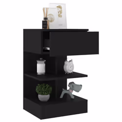 VidaXL 808651 nightstand/bedside table Black - Additional view 4
